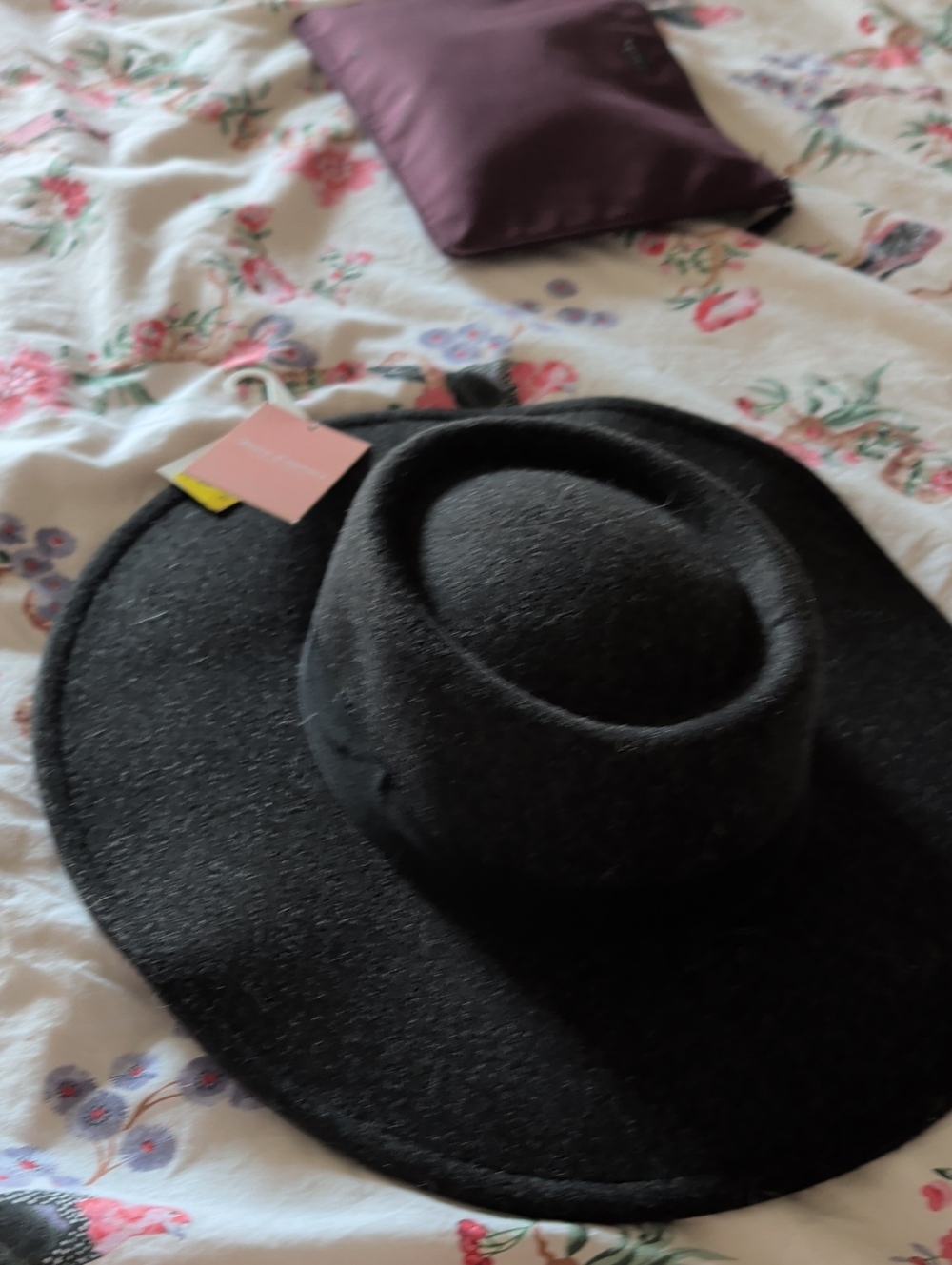 Nwt - Juicy Couture - Charcoal Wide-Brim Wool Felt Hat - Classic Men's Accessory